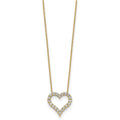 Lab Grown Diamond Open Heart Necklace Gold 1ctw by Fine Color Jewels