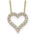 Lab Grown Diamond Open Heart Necklace Gold 1ctw by Fine Color Jewels