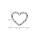 14k Gold Lab Diamond Open Heart Chain Slide Pendant by Fine Color Jewels