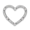 14k Gold Lab Diamond Open Heart Chain Slide Pendant
