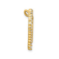 Lab Grown Diamond Double Heart in Heart Pendant 14k Gold by Fine Color Jewels