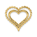 Lab Grown Diamond Double Heart in Heart Pendant 14k Gold by Fine Color Jewels