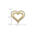 Lab Grown Diamond Double Heart in Heart Pendant 14k Gold by Fine Color Jewels