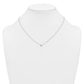 14k Gold Lab Grown Diamond Solitaire Heart Necklace by Fine Color Jewels