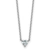 14k Gold Lab Grown Diamond Solitaire Heart Necklace