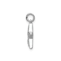 0.05 Ct Round White Diamond 14k White Gold Star Charm by Fine Color Jewels