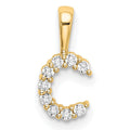 Natural Diamond Initial Pave Pendants by Fine Color Jewels