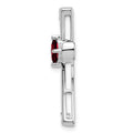 Natural Garnet and Diamond Cross Chain Slide Pendant by Fine Color Jewels
