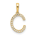 Diamond Initials 14k Gold Pendants by Fine Color Jewels