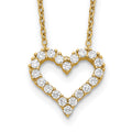 Sterling Silver CZ Heart Necklace by Fine Color Jewels
