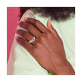 14k Two-Tone Gold Lab Diamond Infinity Pave Heart Ring by Fine Color Jewels