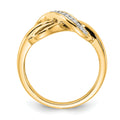 14k Yellow Gold Diamond Infinity Ring by Fine Color Jewels