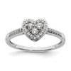 0.26 Ct 10k White Gold Lab Grown Diamond Cluster Halo Pave Engagement Ring