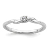 14k White Gold Lab Diamond Solitaire Engagement Ring 1/15 carat