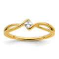 14k Lab Grown Diamond Solitaire Engagement Ring 1/6 carat by Fine Color Jewels