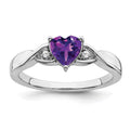 0.77 Ct Heart Gemstone and White Diamond Prong Silver Three Stone Twisted Band Ring by Fine Color Jewels