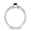 1 Ct Oval Blue Sapphire & Diamond Prong 14K White Gold Solitaire Bypass Ring by Fine Color Jewels