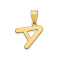 14K Gold Bubble Letter Initial Pendant by Fine Color Jewels