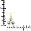 0.55 Ct Genuine Oval Alexandrite and Diamond 18K Yellow Gold Floral Pendant by Fine Color Jewels