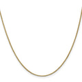 1 mm Solid Gold Box Chain 18 inch by Fine Color Jewels