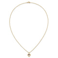10k Yellow Gold Heart in Heart Birthstone Necklace by Fine Color Jewels