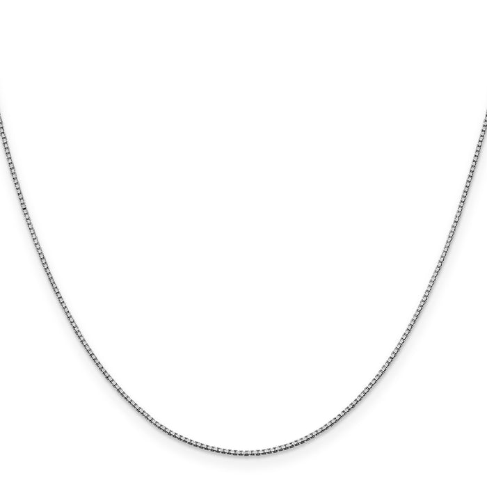 1 mm Solid Gold Box Chain 18 inch by Fine Color Jewels