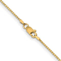 16 inch 10K Yellow Gold 1 mm Box Chain with Lobster Clasp by Fine Color Jewels