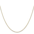 0.5 mm 14k Solid Gold Box Link Chain For Women by Fine Color Jewels