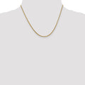 14K Yellow Gold 1.25 mm Franco Chain by Fine Color Jewels