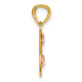 14k Gold Best Friend Split Heart Pendant by Fine Color Jewels
