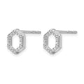 Lab Grown Diamond Hexagon Studs Earrings by Fine Color Jewels