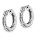 14k Gold Lab Diamond Twisted Hinged Hoop Earrings by Fine Color Jewels