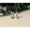 14k Gold Lab Diamond Twisted Hinged Hoop Earrings by Fine Color Jewels