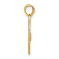14k Gold TE AMO And Roses Break-Apart Heart Pendant by Fine Color Jewels
