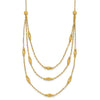 Diamond-Cut Beaded 14K Gold Polished Layered Necklace