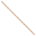 14k Rose Gold Infinity Figure-8 Link Lobster Clasp Chain Bracelet by Fine Color Jewels