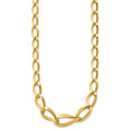 14K Yellow Gold Link Chain Necklace by Fine Color Jewels