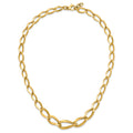 14K Yellow Gold Link Chain Necklace by Fine Color Jewels