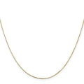 0.5 mm 14k Gold Box Chain with Lobster Clasp by Fine Color Jewels