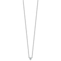 14k Gold Lab Grown Diamond Solitaire Heart Necklace by Fine Color Jewels