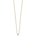 14k Gold Lab Grown Diamond Solitaire Heart Necklace by Fine Color Jewels
