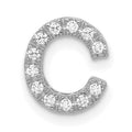 Natural Diamond Initial Charm Pendant by Fine Color Jewels