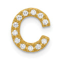 Natural Diamond Initial Charm Pendant by Fine Color Jewels