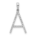 14k Gold Diamond Initial Pendant by Fine Color Jewels