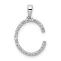 14k Gold Diamond Initial Pendant by Fine Color Jewels