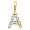 Natural Diamond Initial Pave Pendants
