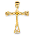 Natural Citrine Diamond Cross Chain Slide Pendant by Fine Color Jewels