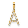 Diamond Initials 14k Gold Pendants by Fine Color Jewels