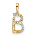 Diamond Initials 14k Gold Pendants by Fine Color Jewels