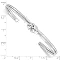 Sterling Silver Knot Cuff Bangle Bracelet by Fine Color Jewels